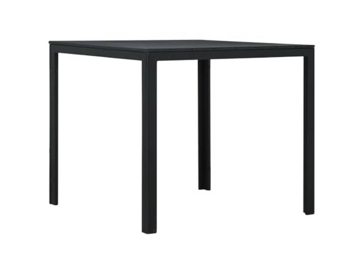 TEKGHUT Couchtisch Schwarz 78x78x74 cm HDPE Holzoptik mit Stahlgestell Witterungsbeständig, robustes Stahlgestell, geringes Eigengewicht, einfacher Zusammenbau, Outdoor geeignet