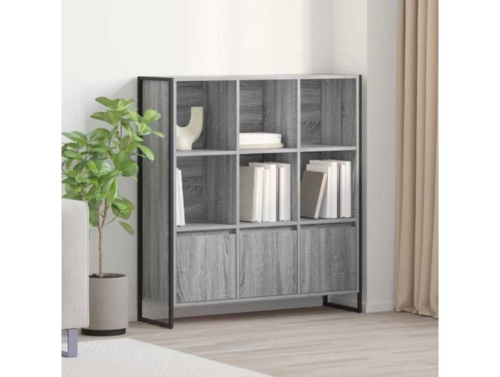 NEW 2026  Ensemble bibliothèques lot de 2 cabinet de livres pour salon Gris Sonoma 99 5x30x108 cm L673