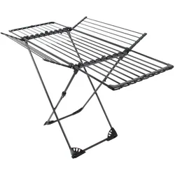 Kitchen Move Klappbarer Wäscheständer ausziehbare Flügel UMEA 27M Aluminium Schwarz