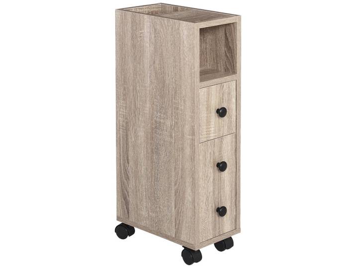ComfortXL Toilettenpapierhalter De-12341 3 Ebenen mit Auslass Eiche hell, Eichefarben, 30x68.5x18 cm, Badezimmer, WC Ausstattung, Toilettenpapierhalter
