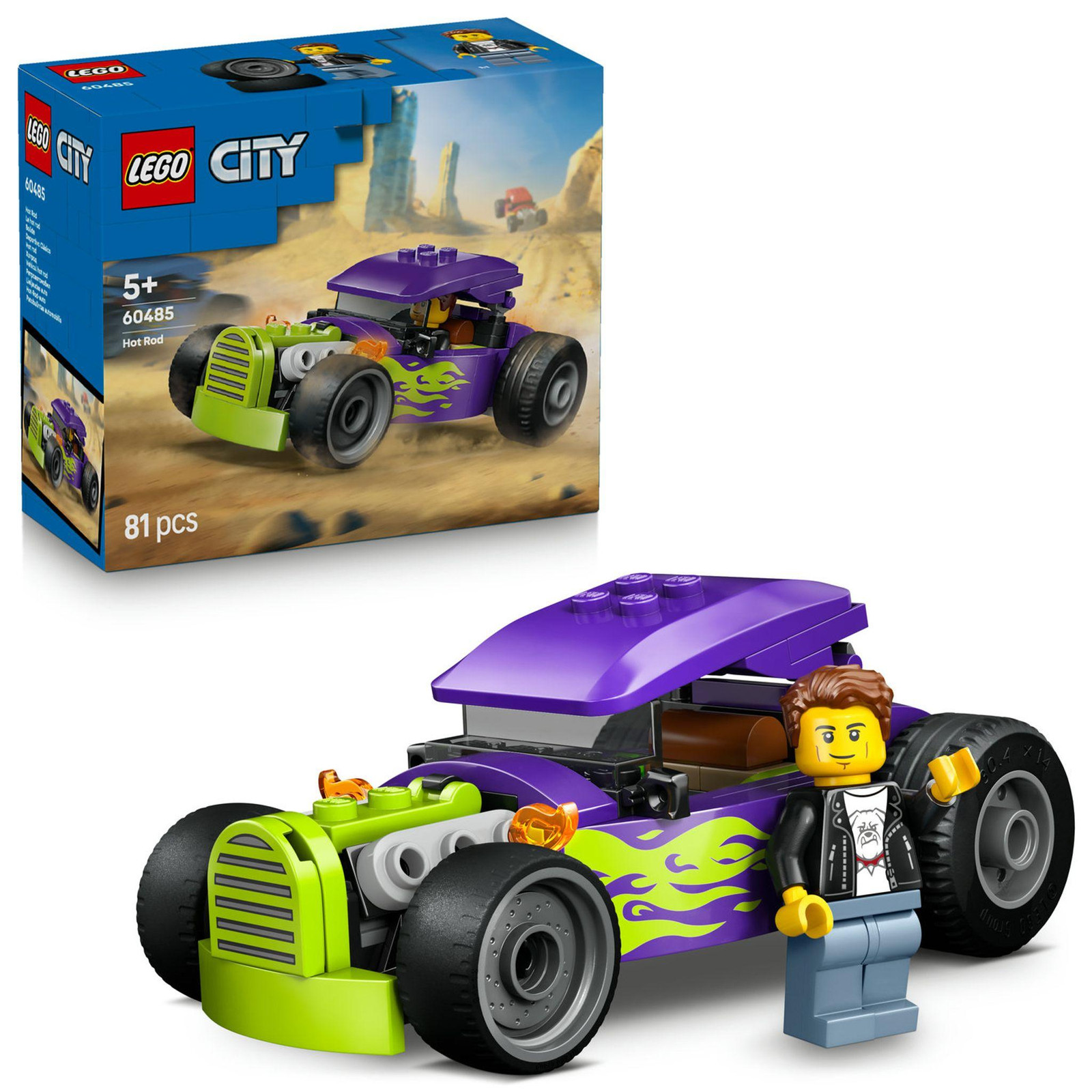 LEGO City 60485 The Hot Rod Racing Car Toy voor kinderen vanaf 5 jaar