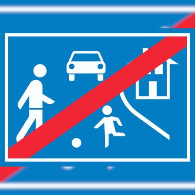 HB-Druck Spielstraße Ende Schild A3 (297x420mm)
