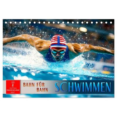 Schwimmen - Bahn für Bahn (Tischkalender 2027 DIN A5 quer), CALVENDO Monatskalender