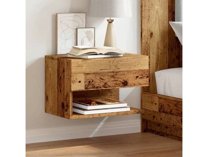 Tables de chevet murales 2 pcs vieux bois 856821