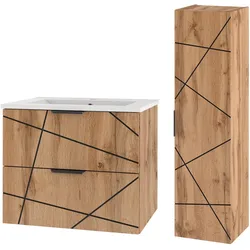 BADMÖBEL 60cm Teren 2er-Set Holz