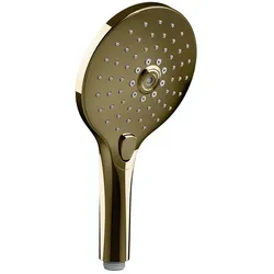 Gessi Origini Antikalk-Handbrause, mit Druckknopf-Wahlschalter, 3-Strahl, 47351710, Farbe: Messing PVD