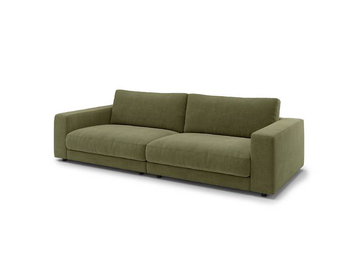 Big-Sofa Grün Webstoff Esila 290 x 86 x 127cm Modern Polyurethanschaum