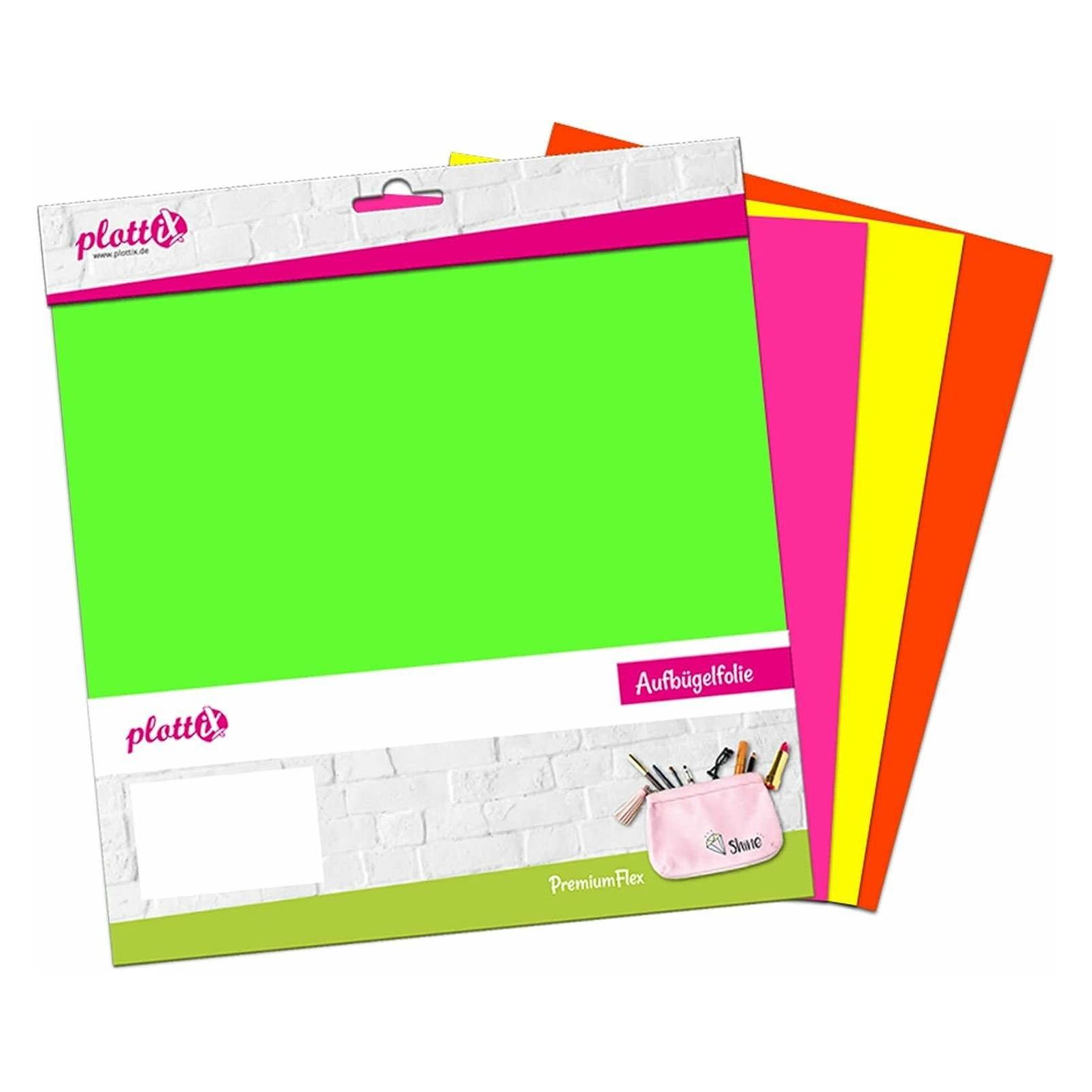 PlottiX PremiumFlex Neon Bundle 30cm x 30cm (4 Folien) (0767523756028)