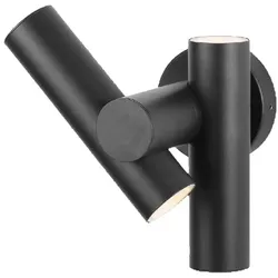 LED Wandleuchte Wandstrahler UP Down Spot Schwenkbar Schwarz Glas H 25,3 cm