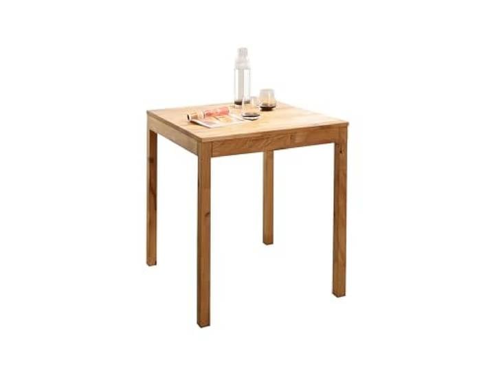 Woodroom Esstisch 70x70 cm aus Wildeiche massiv geölt – Kleiner Holztisch Esszimmer, massiv Holz, rechteckig, rustikaler Küchentisch