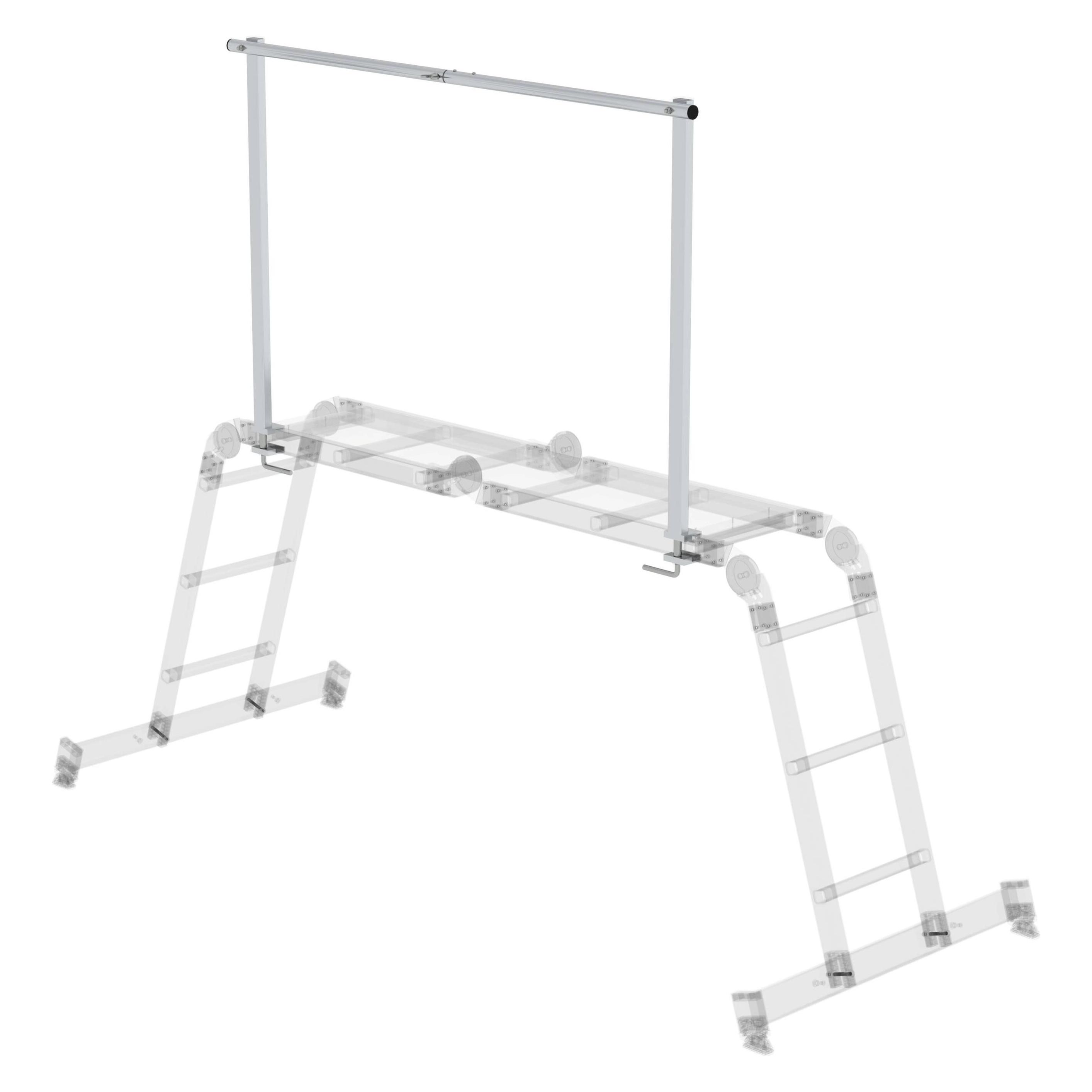 Munk Aluminium-Geländer anklemmbar für Bestell-Nr. 031310, 031312 und 031314 (Gerüst, 146 cm) (030305)