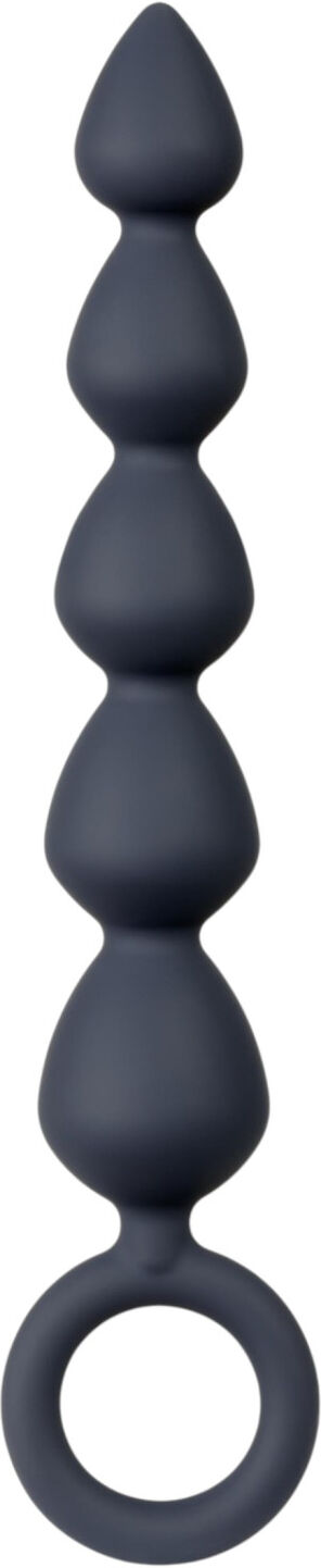 Amaysin - silicone anal bead chain (black)