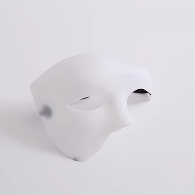 Inspired Finds Phantom Half Face Cosplay Mask Creative Masquerade Costume Accessory white