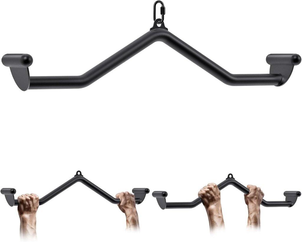 Lat-Zugstange 81 cm mit ergonomischen Griffen bis 227 kg - Kabelzugstange - Fitnesszubehör