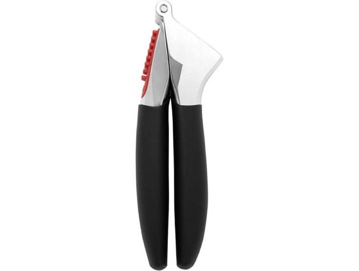 OXO - Knoflookpers - Zilver/Zwart - Extra groot reservoir