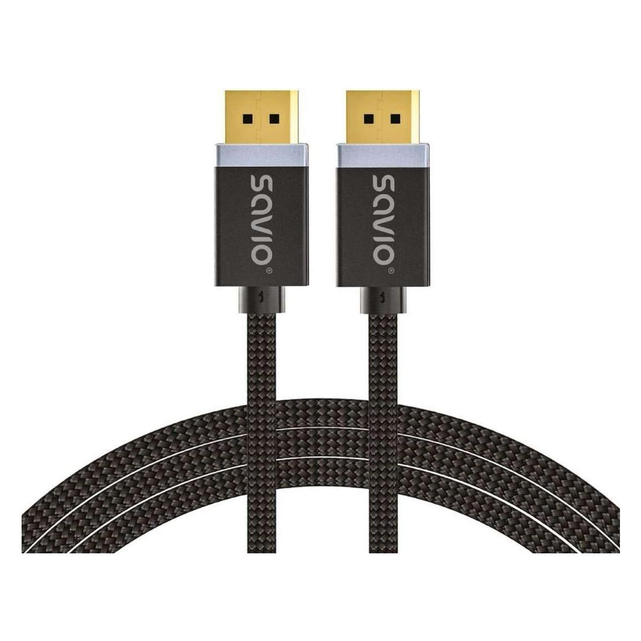 Savio DisplayPort-Kabel 1 m Schwarz CL-165 (1 m) (CL-165)