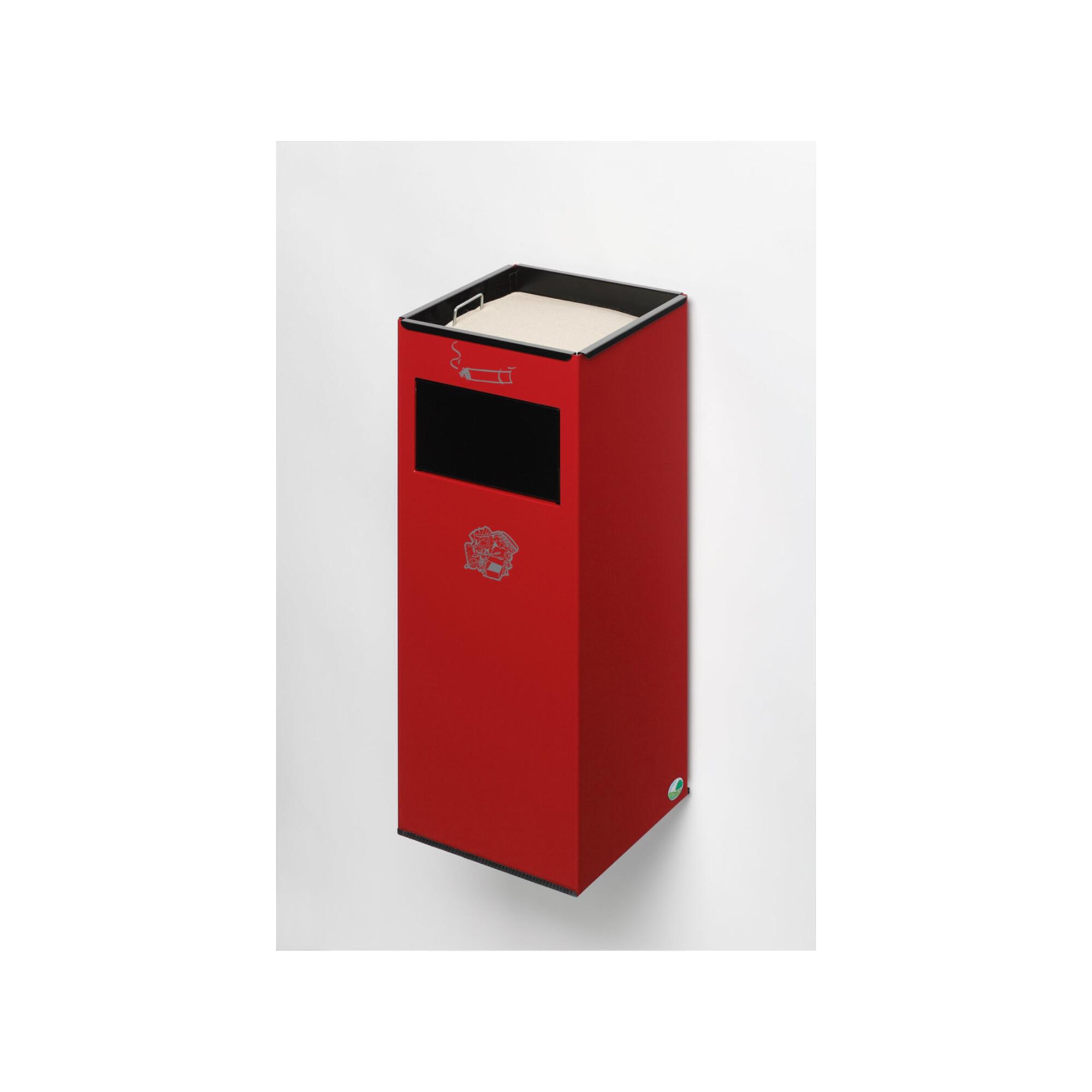 VAR Wandascher WH 66 mit Einwurfklappe rot 29 l (1412)