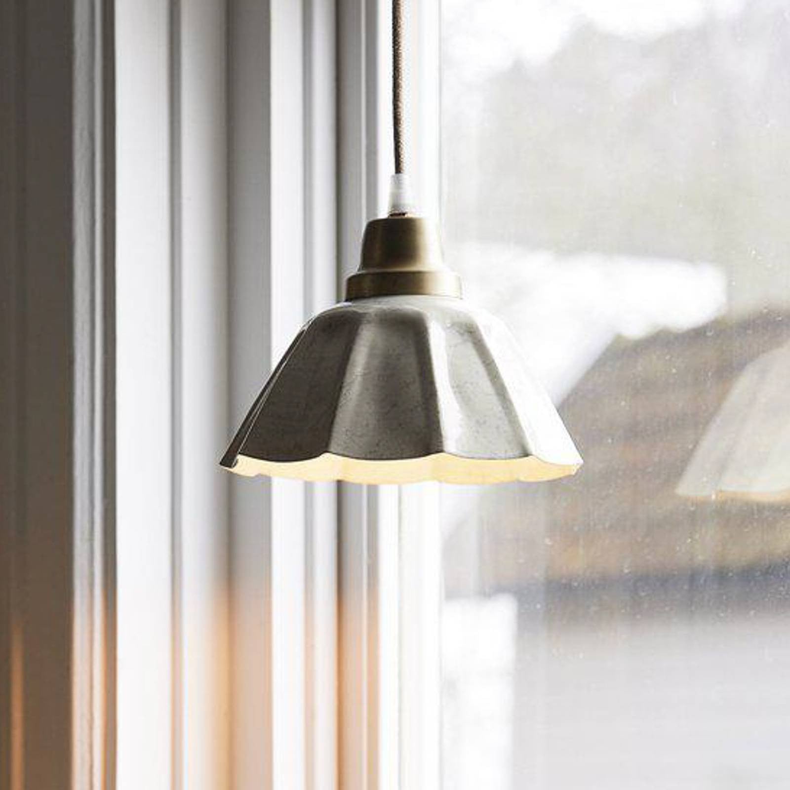 PR Home hanglamp Ester, wit, Ø 17 cm