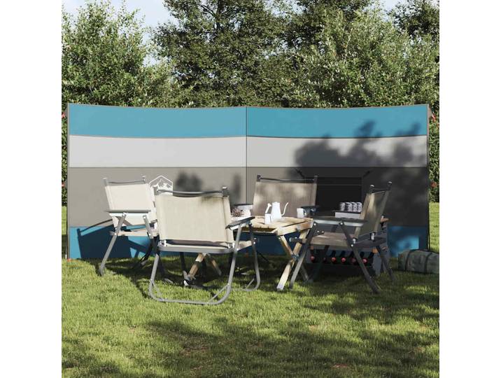 vidaXL Camping-Windschutz Blau 340x130 cm Wasserdicht