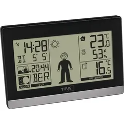 TFA Funkwetterstation Weather Boy H97xB145xT39mm schwarz/silber Ku.f.in.u.auß. - 35.1159.01