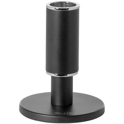 Kerzenleuchter FINK "RITMO", silber (schwarz, silberfarben), H:11,7cm, Aluminium, Kerzenhalter, Stabkerzenhalter aus Aluminium