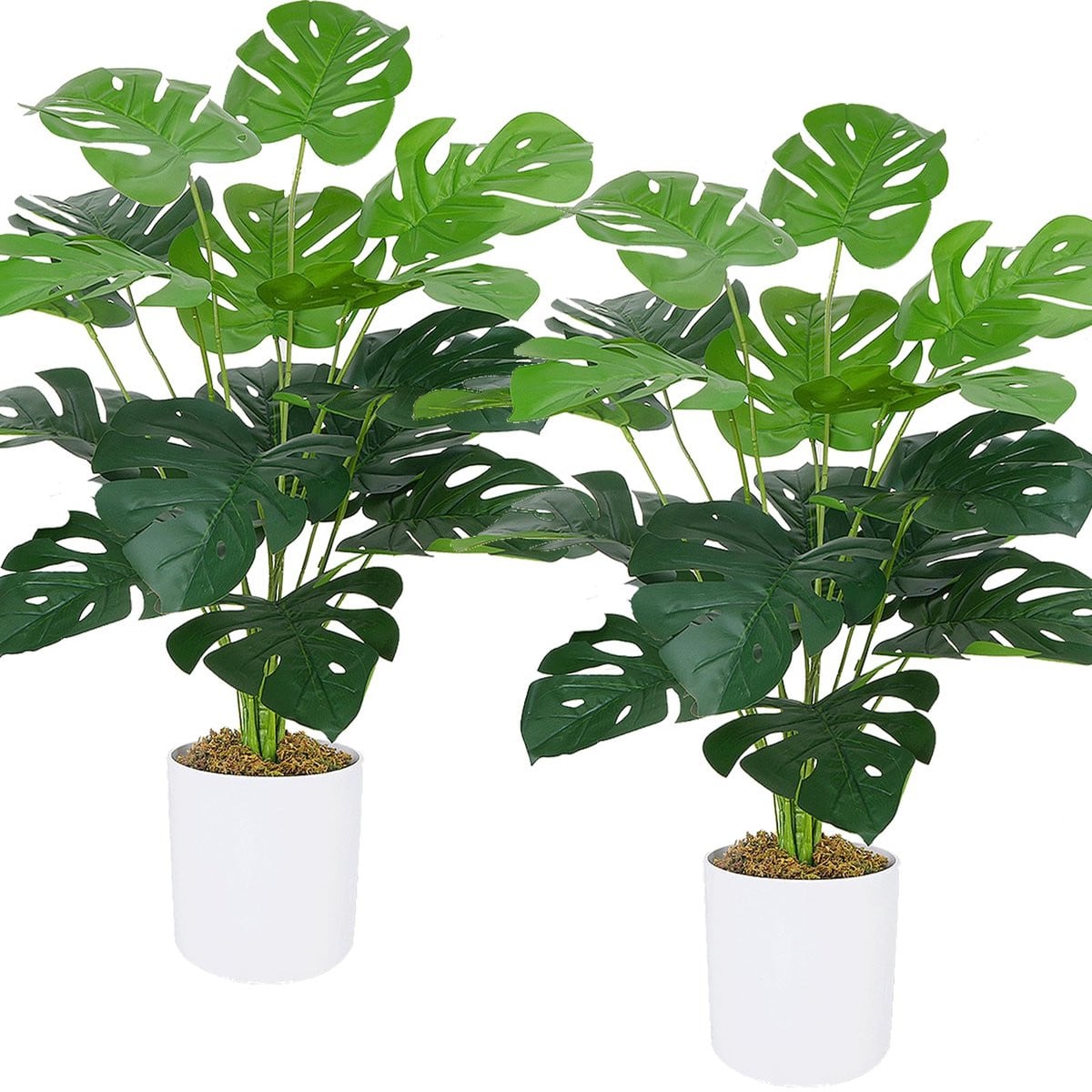 Kunstmatige Monstera plant met pot, 75 cm, groen