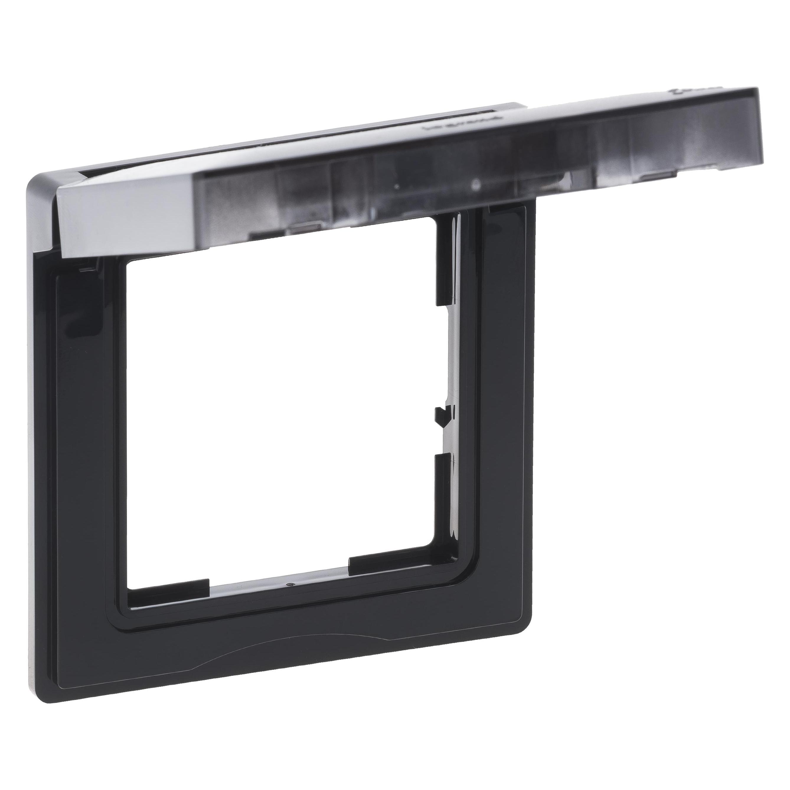 Legrand SEANO 1-fach Rahmen mit Klappdeckel für Standardeinsätze zur Erhöhung der Schutzart auf IP44 (765344)