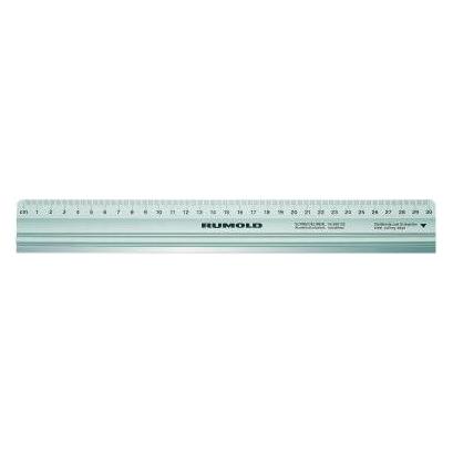 Rumold Schneidelineal 50cm oberseitig ohne mm-Facette auf beiden Seiten Aluminium silber (50 cm, Aluminium) (938105)