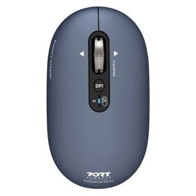 Port Designs PORT CONNECT Pure MAC, Bluetooth Rechargeable Wireless Mouse, FreeWheel, 3200 DPI, Inky Blue (Kabellos) (910505)