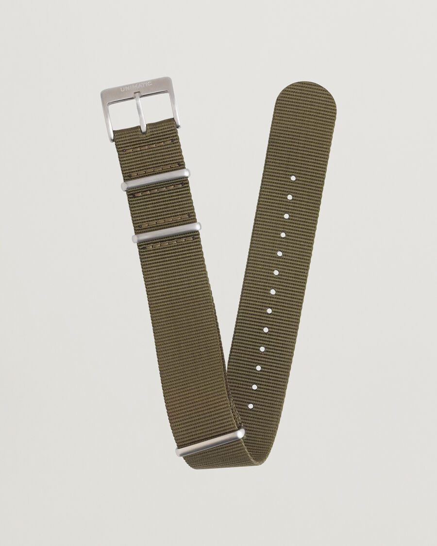 UNIMATIC Nylon Nato Steel 22mm Strap Olive men One size Grøn