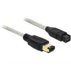 Delock FireWire Anschlusskabel [1x Firewire 6pol Stecker (IEEE1394) - 1x Firewire (800) Stecker 9pol.] 3 m Grau 82597