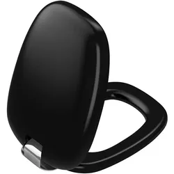 VitrA Plural WC-Sitz mit Absenkautomatik Duroplast Schwarz Matt/Chrom,126-483-009 126-483-009