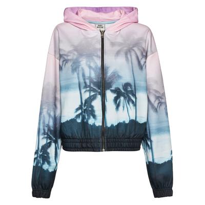 Sweatjacke JUST RHYSE "Just Rhyse Just Rhyse Lost Paradise Zip Hoody", Damen, Gr. L, bunt (lila), 80% Polyester, 20% Baumwolle, Rundhals, Sweatjacken Sweatjacke