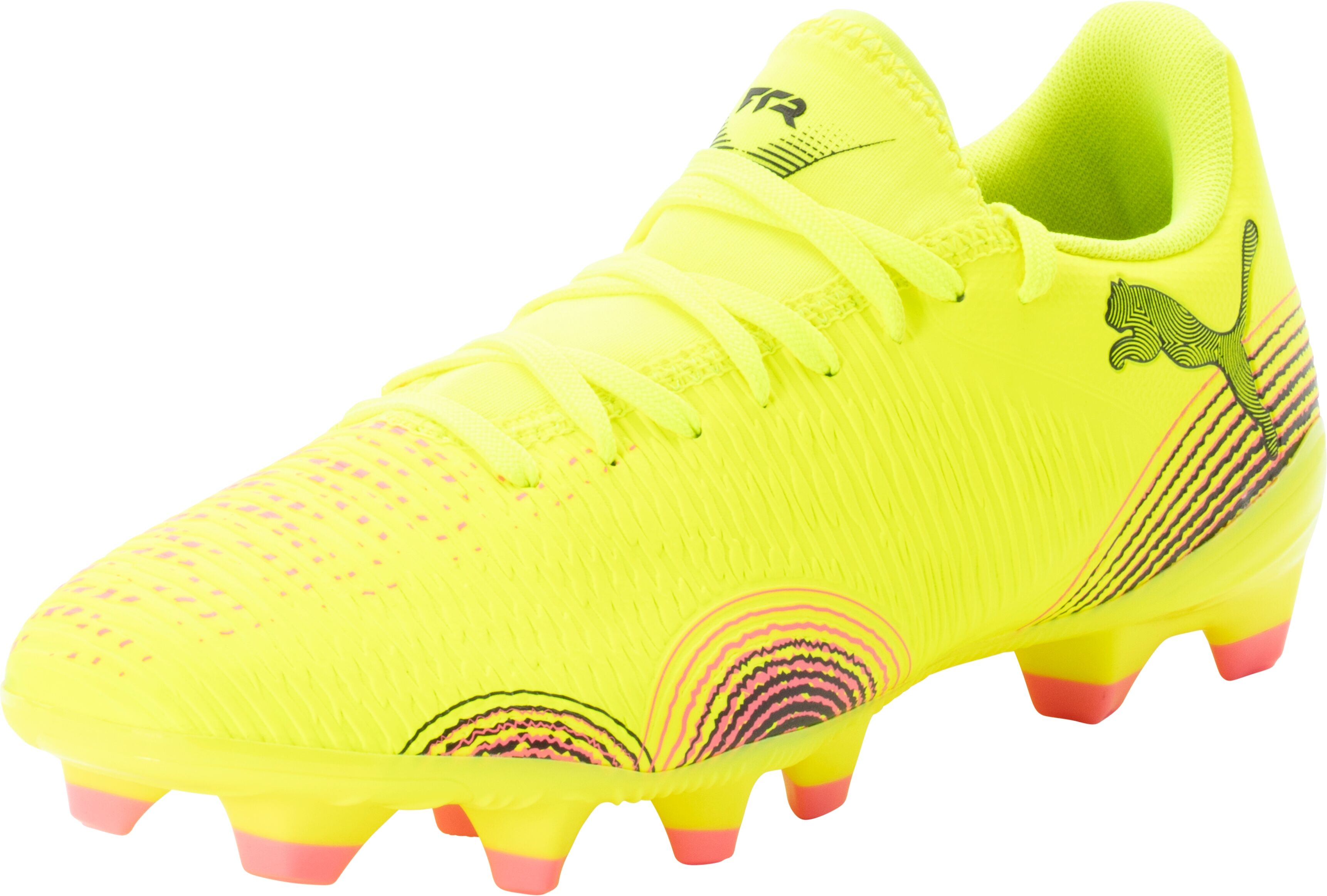 Fussballschuh PUMA "FUTURE 8 PLAY FG/AG WN'S", Damen, Gr. 38, gelb (gelb alert, puma schwarz, sun struck), Synthetik, Schuhe Fussballschuh, für Rasen- und Kunstrasenplätze gelb alert, puma schwarz, sun struck 38