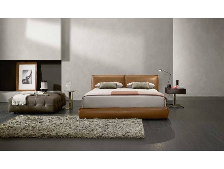 JVmoebel Polsterbett Exquisites Polster-Doppelbett mit Holz- und Kunstlederverkleidung (Bett), Made in Europa