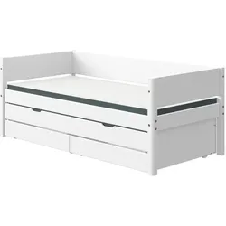 Flexa Bett White 90 x 200 cm Lack Weiß