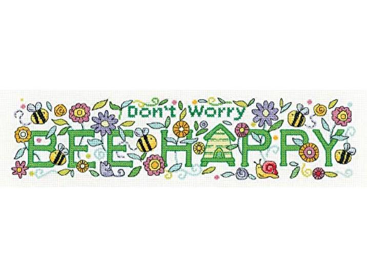 Heritage Crafts Kruissteek Kit - Bee Happy (Aida)