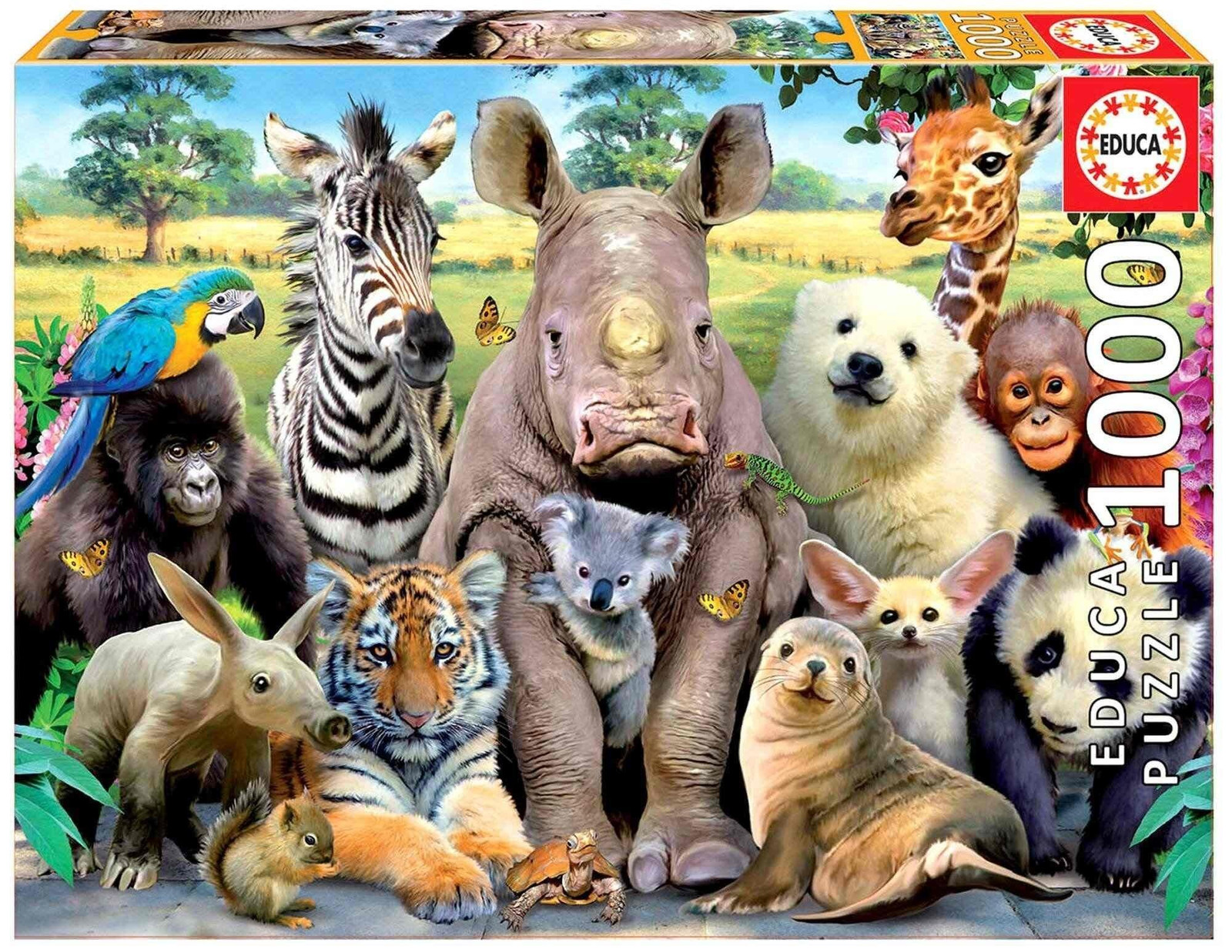 Educa Puzzel Grappige Dieren 1000 stukjes 68 x 48 cm