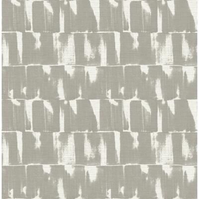 A-Street Prints Bancroft Grey Artistic Stripe Wallpaper