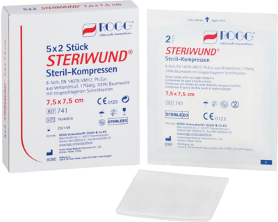Promedia A. Ahnfeldt GmbH ROGG STERIWUND Kompr.7,5x7,5 cm steril 8fach 5X2 St 03439156