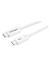 StarTech.com 0.5m Thunderbolt 3 Cable 40Gbps White USB-C DP Thunderbolt-Kabel USB Typ C M bis C M 50 cm 4K Unterstützung weiß (TBLT34MM50CW)