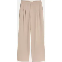 Wide-Leg Hose Beige M