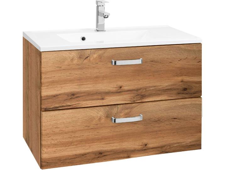 Waschtisch WELLTIME Ravenna , braun (eichefarben, eichefarben), B:60cm H:54cm T:48cm, Waschtische, Waschtisch