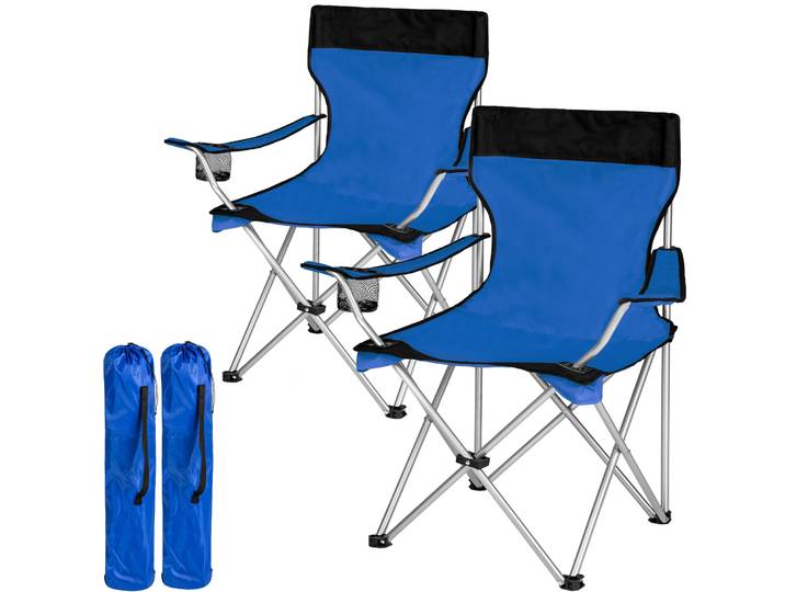 Lot de 2 chaises pliantes - bleu