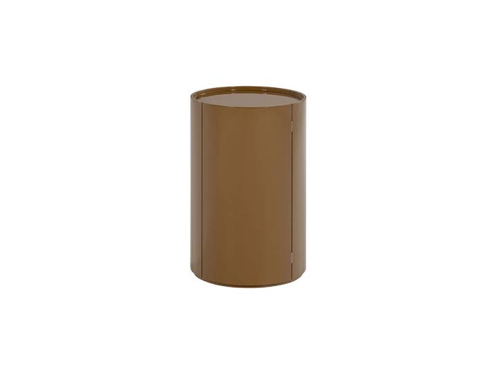 Armoire ronde 72x45 cm MDF jaune miel brillant Sera