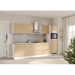 Küchenleerblock Glasgow o. Geräte Eichefarben/Weiß