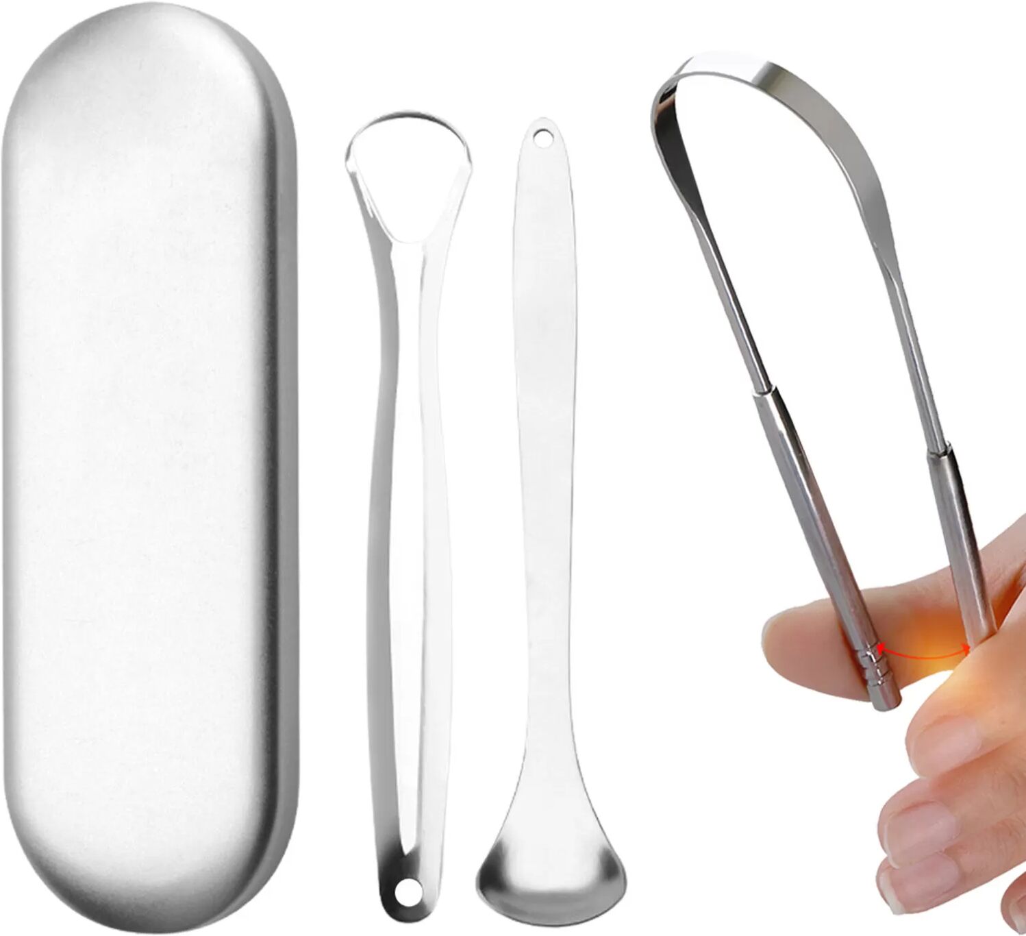 INF Grattoir à langue en acier inoxydable pack de 3