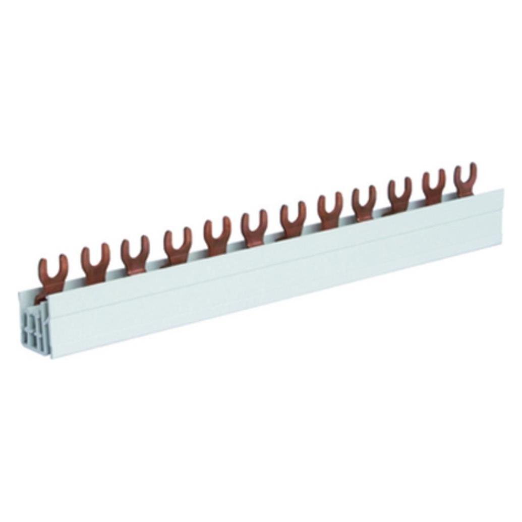 Hager Phasenschiene 3polig KDN380A Gabelanschluss 16qmm 80A 12 Module (KDN380A)