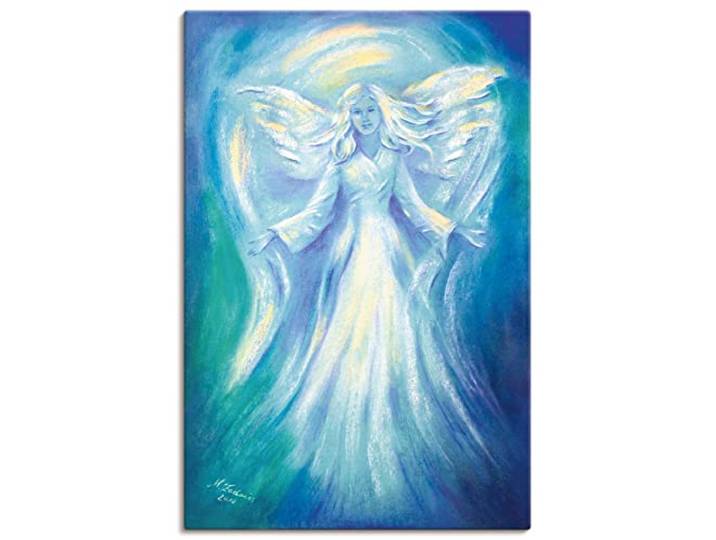 ARTLAND Wanddeko Leinwand Bilder Wandbild 40 x 60 cm Fantasy Mythologie Religion Christentum Figur Flügel Engel Liebe J9ZB