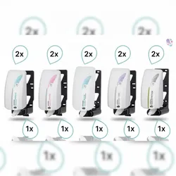 Blanc HYGIENIC K-SET Handreinigung, -schutz &- pflegeprogramm mit Wandhalterung, 2x5 verschiedene Mittel